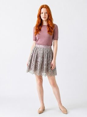 Beautiful silver and mauve skirt